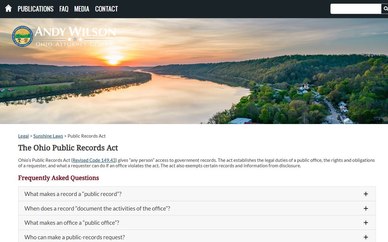 Ohio public records guidance for Huron County booking photo requests